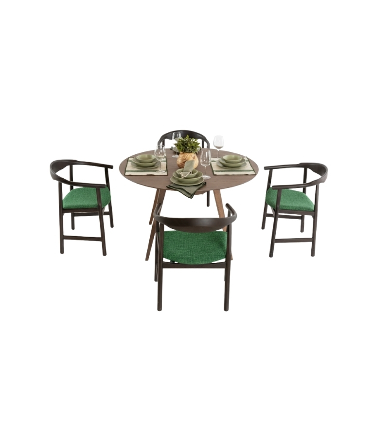 Soft Mutfak Masası Brown Sandalye Takımı